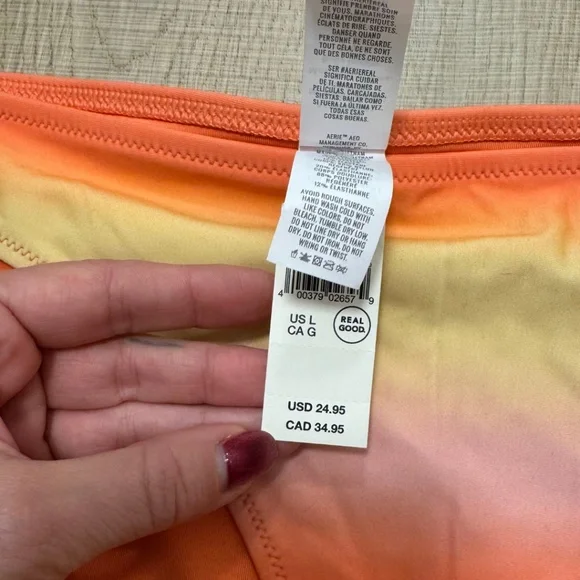 NWT Aerie Sunset Gradient Pink Orange Bikini - Picture 5 of 5